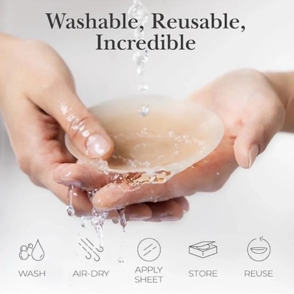 (PACK OF 2) Seamless Nude Silicone Reusable Nipple Covers (Beige) - Picture 4 of 9